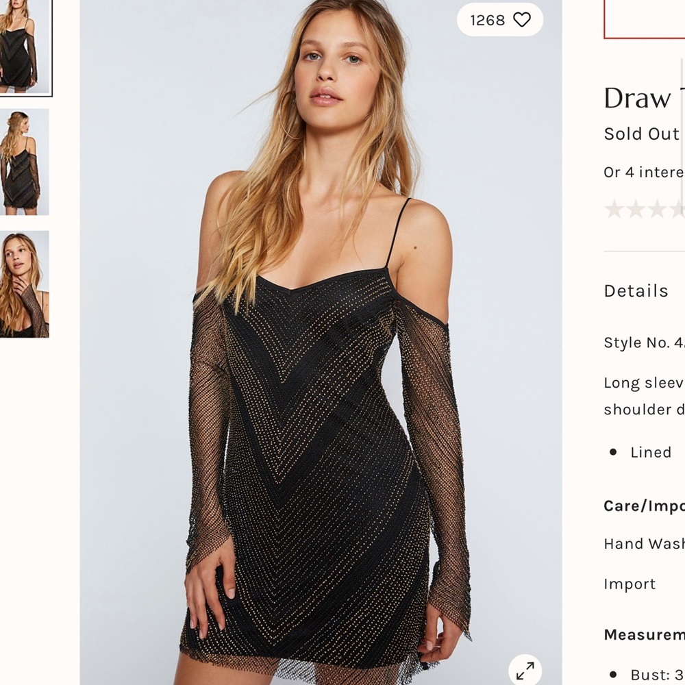NEW FREE PEOPLE DRAW THE LINE BEADED DRESS Z14-22